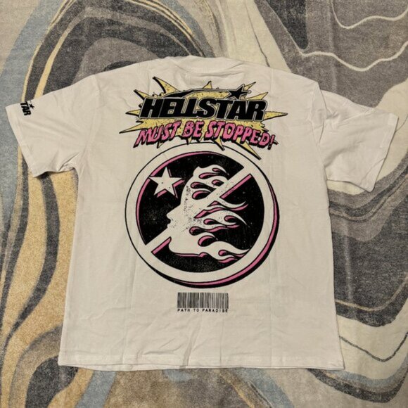 Hellstar Brainwashed By Hellstar White T-Shirt Men’s Size Medium Or Large - Picture 3 of 3